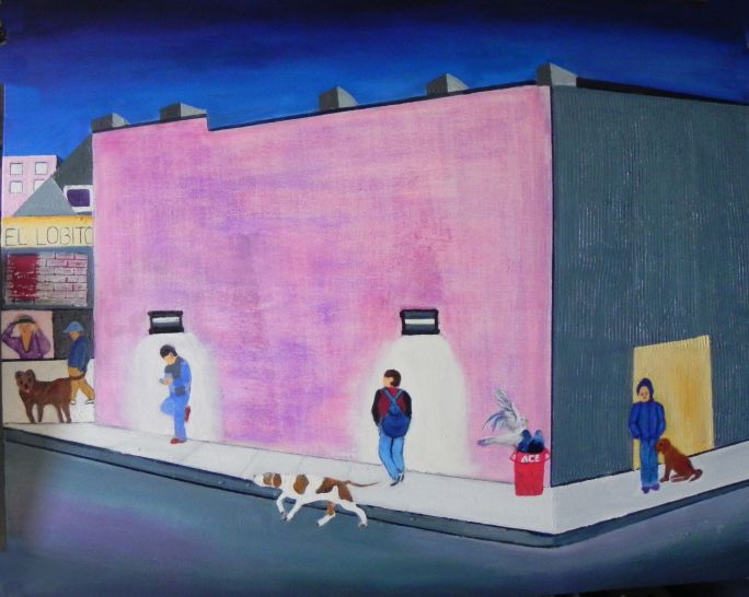 My painting "Anderson Avenue" 24" x 30" oil on canvas.